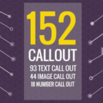 【AE模板】152种线条呼出文字图标标注介绍说明动画 152 Call-Out Titles